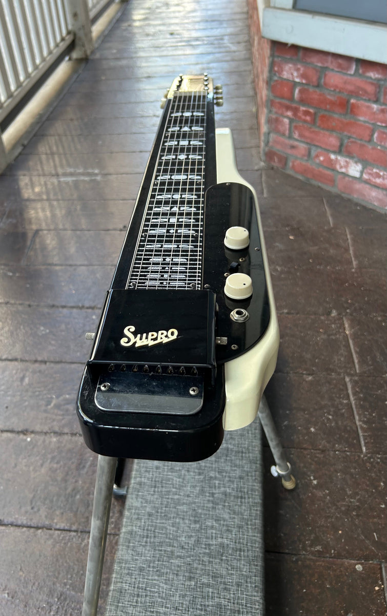 1958-60 Supro Jet Airliner Console 8 Lap Steel - Tuxedo – Moze Guitars