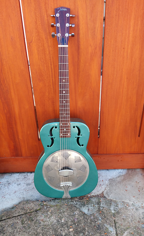 Johnson Resonator (Teal) – Moze Guitars