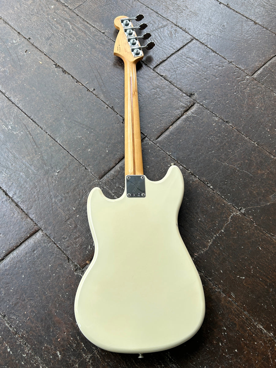 2017 Fender Player Mustang Bass PJ, Olympic White – Moze Guitars
