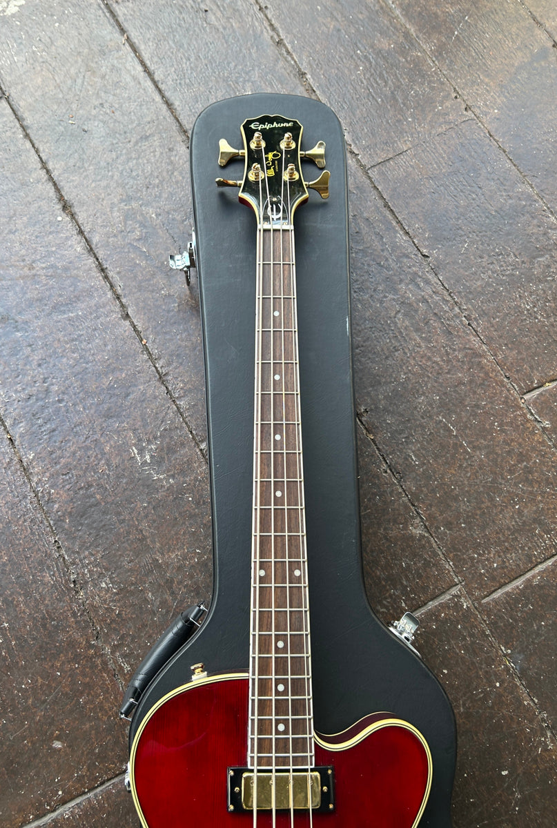 2021 Epiphone Allen Woody Rumblekat Bass, Wine Red – Moze Guitars