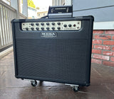 Mesa Boogie Lone Star amplifier, black tolex, black grill cloth and tan control panel, with with fifteen control knobs