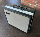 Supro Black Magick Reverb 1696rt, black rhino tolex, gold control panel, grey grill cloth
