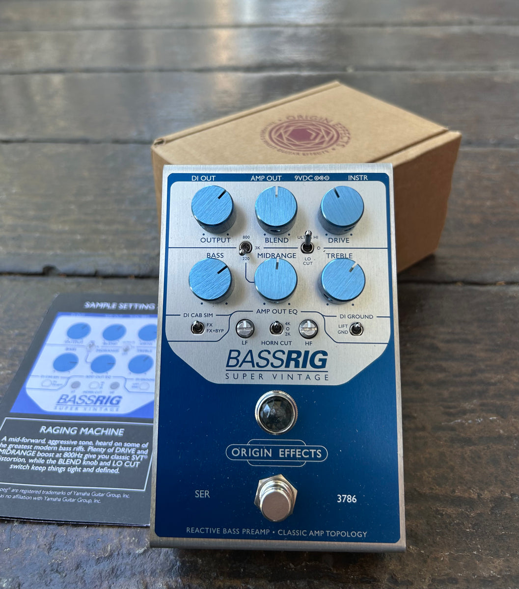 ベース ORIGIN EFFECTS BASSRIG Super Vintage Origin Effects BassRIG Super Vintage Overdrive/Preamp Pedal