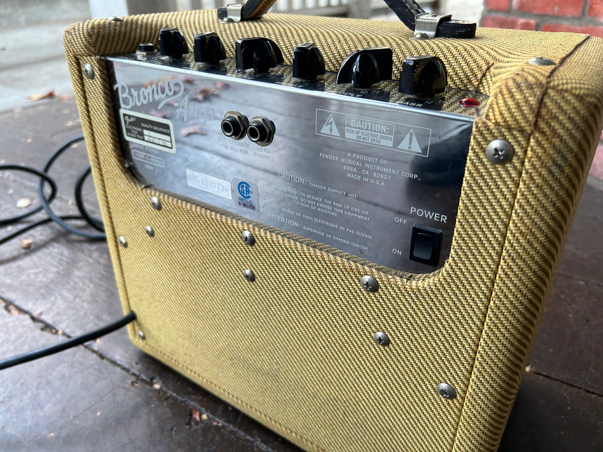 【ビンテージ】Fender USA Bronco Amp Tweed 🎸 FENDER BRONCO / tweed amp / 1996 / US made / vintage | Reverb