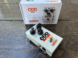 Warm Audio, ODD effect pedal, white with three knob controls, single button switch