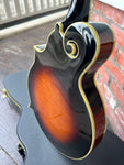 Closeup on backside of body for The Loar  F-Style, All Solid Hand Carved LM-600