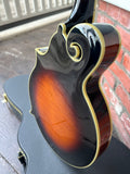 Closeup on backside of body for The Loar  F-Style, All Solid Hand Carved LM-600