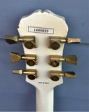 Back of Headstock Epiphone with wear and tear marks