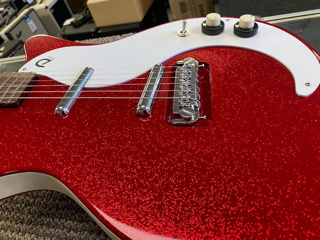 DanElectro 59 Mod, NOS Red Metal Flake – Moze Guitars DanElectro 59 Mod, NOS Red Metal Flake – Moze Guitars