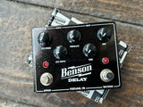 Benson Delay guitar effects pedal dark sparkle  on a wooden surface