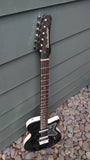 Danelectro 56 Single Cut Baritone Black Metal Flake