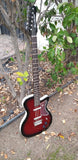 Danelectro 56 Single Cut Baritone Red Burst