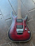 Schecter C-1 FR Platinum 2 Crimson Red Burst Satin