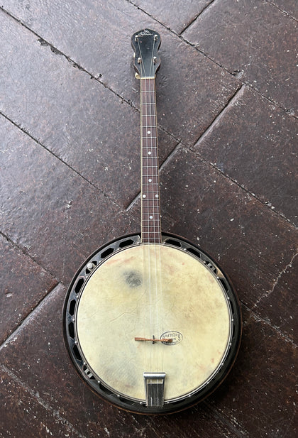 1930's Gibson Kalamazoo Tenor Banjo TB-1 white head, rosewood fretboard and black headstock