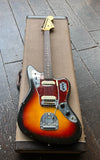 A 1968 Fender Jaguar sunburst, chrome hardware, tortoise pick guard, rosewood fretboard and maple headstock