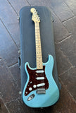 2003 Fender Standard Stratocaster Lefty with Maple Fretboard (MIM) - Agave Blue w/ Hardshell Case