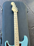 2003 Fender Standard Stratocaster Lefty with Maple Fretboard (MIM) - Agave Blue w/ Hardshell Case