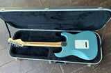 2003 Fender Standard Stratocaster Lefty with Maple Fretboard (MIM) - Agave Blue w/ Hardshell Case