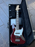 2010 Fender Custom Shop Custom Classic Jazz Bass V Special - Bing Cherry Transparent