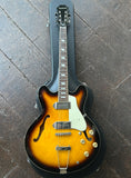 2012 Epiphone Casino Tobacco Sunburst hollowbody guitar with block inlays and black headstock