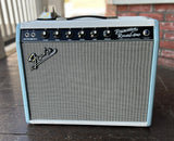 2012 Fender '65 Princeton Reverb FSR - Surf-Tone Blue and white tolex with grey grill cloth, black control panel