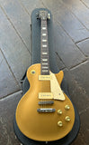 2013 Gibson 50's Tribute Les Paul Goldtop P-90's electric guitar with rosewood neck black headstock
