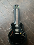 2015 Epiphone Dot ES-135 Pro EB black finish with chrome hardware and rosewood fretboard