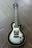 2020 Epiphone Les Paul Custom Silverburst electric guitar, ebony fretboard and black headstock