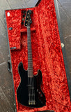 2022 Aerodyne Jazz Bass, Rosewood Stained Fingerboard, Black, No Pickguard