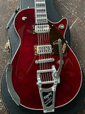2023 Gretsch G6134TFM-NH Nigel Hendroff Penguin - Dark Cherry Metallic Flame