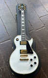 2024 Epiphone Inspired by Gibson Custom Les Paul Custom , Alpine White with ebony fretboard and gold hardware