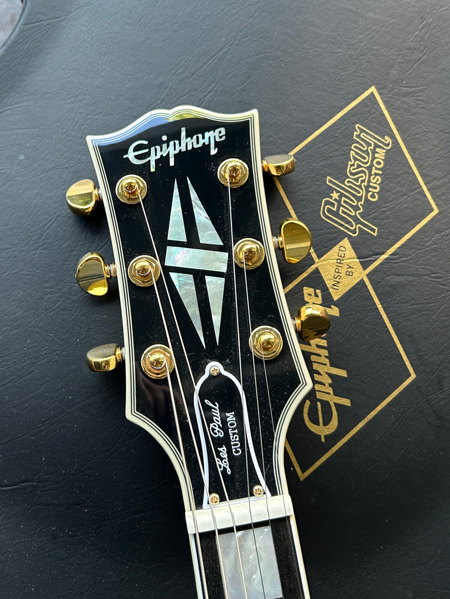 2024 Epiphone Inspired by Gibson Custom Les Paul Custom - Alpine White ...