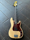 Allparts Precision Bass in light wood with tortoise pick guard and rosewood fretboard 