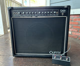 Carvin SX-100 Guitar Amplifier with footswitch in black tolex and black grill cloth, black control panel