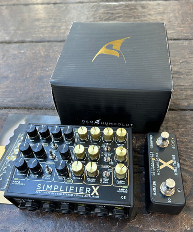 simplifier pedal DSM Humboldt Electronics Simplifier X Zero Watt Reverb Stereo/Dual Amp – Moze Guitars