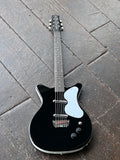 Danelectro PB Special Black finish, white pick guard, rosewood fretboard and black headstock