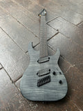 ESP LTD M-1007 7 String Multi Scale Flame See Thru Black Satin Guitar