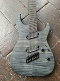 ESP LTD M-1007 7 String Multi Scale Flame See Thru Black Satin Guitar