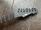 ESP LTD M-1007 7 String Multi Scale Flame See Thru Black Satin Guitar