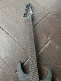 ESP LTD M-1007 7 String Multi Scale Flame See Thru Black Satin Guitar