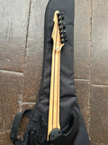 ESP LTD M-1007 7 String Multi Scale Flame See Thru Black Satin Guitar