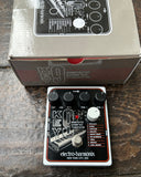 Electro-Harmonix Key Q electric piano black machine guitar effects  pedal with packaging on a textured surface