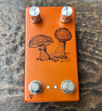 Farm Pedals Fly Agaric Phaser rust color with two knob controls
