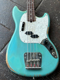 Fender JMJ Road Worn Mustang Bass, Faded Daphne Blue - 2020