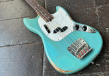 Fender JMJ Road Worn Mustang Bass, Faded Daphne Blue - 2020