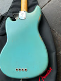 Fender JMJ Road Worn Mustang Bass, Faded Daphne Blue - 2020