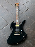 Fernandez MG-80X black electric guitar, with rosewood neck and headstock