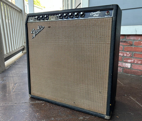 1964 Fender Concert Amplifier, black tolex, black control panel with grey grill cloth