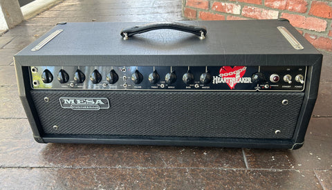 Mesa Boogie Heartbreaker Tube Head, with black tolex, black grill cloth, black control panel, with ten control knobs