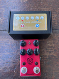 DemonFX AT-DS Overdrive red guitar effects pedal with five control knobs